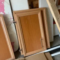 درب ام دی اف کابینت با دستگیره و لولا