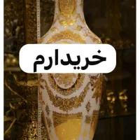 گلدان طلاکوب ایرانی