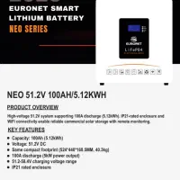 باتری لیتیوم لیتیومی ۵.۲کیلووات یورونت پنل خورشیدی