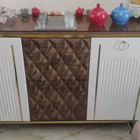 کنسول ایینه چهار درب|بوفه، ویترین، کنسول|تهران, کاج|دیوار