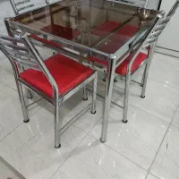 میز نهار خوری  استیل 4 نفره