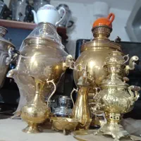 سماور برقی و ذغالی برنجی|سماور، چای‌ساز، قهوه‌ساز|کاشمر, |دیوار