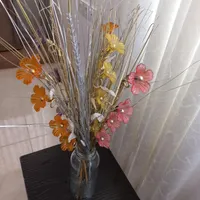 گل کریستال و خوشه ی گندم.|گل مصنوعی|صدرا-فارس, |دیوار