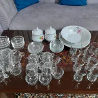 گلدان با پر طاووس+استکان کمر باریک ترک