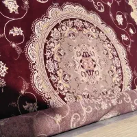 فرش 12 متری دو تخته زرشکی