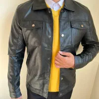 کاپشن چرم جلو دکمه|لباس|تبریز, |دیوار