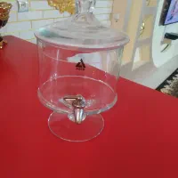 یک عدد جامیوه ای خوش رنگ وشفاف وکلمن شیشه ای