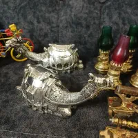 برنجی برنزی مجسمه دکوری ظروف آشپزخانه جاجواهرات|کلکسیون اشیاء عتیقه|تهران, افسریه جنوبی|دیوار