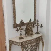 آینه شمعدان و کنسول برنجی