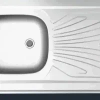سینک ظرفشویی تک قلو استیل تعدادی درب چوبی