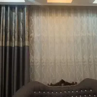 پرده حریر با دو تا دستک پتینه شیک و قشنگ