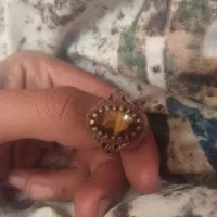 انگشتر چشم ببر اصل نقره عطیقه