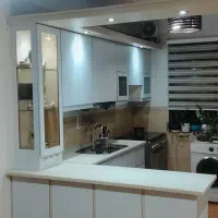 نصب برچسب کابینت کمد یخچال شیشه