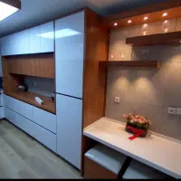 ساخت کابینت وکمددیواری تخت کمجاودیگرمصنوعات چوبی|کتابخانه، شلف، قفسه‌های دیواری|اسفراین, |دیوار