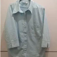 شومیز آبی آسمانی گلدوزی شده