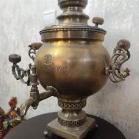 سماور زغالی برنجی مهردار|کلکسیون اشیاء عتیقه|تهران, نارمک|دیوار