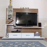 زیر تلویزیونی دوعدد درحد بدون ایراد و زدگی و خش