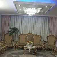 پرده حریرسفیدحاشیه دارتمیز