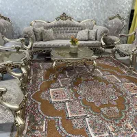 یکدست مبل سلطنتی در حد نو با سه تا میز عسلی|مبلمان خانگی و میز عسلی|بندر گناوه, |دیوار