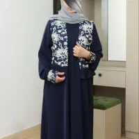 عبا گل‌آرا  با وست سوزن دوزی+ الیزه