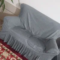 مبل هفت نفره رو کش مخمل قهوه ای