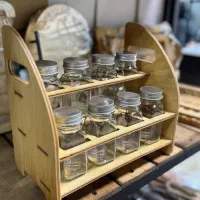 جا ادویه چوبی با استند(گالری کوروش)|آبچکان و نظمدهنده ظروف|بیرجند, |دیوار