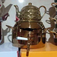 قوری کتری طلایی کف چدن