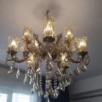 لوستر برنز بزرگ و سنگین|لوستر و چراغ آویز|تبریز, |دیوار