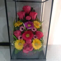 گل باکس دار شیشه ای مناسب هدیه