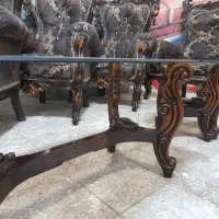 مدل خرچنگی ۹نفره با میز کامل چوب گردو|مبلمان خانگی و میز عسلی|قم, نیروگاه|دیوار