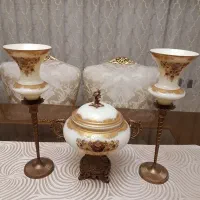 شمعدان و آجیل خوری نایاب گلد کیش