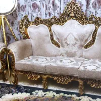 مبل سلطنتی ۷ نفره همراه با میزعسلی|مبلمان خانگی و میز عسلی|تربت جام, کلالی|دیوار