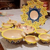 ظرفهای میناکاری و سرامیک|صنایع دستی و سایر لوازم تزئینی|گرگان, |دیوار