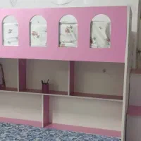 تخت دو طبقه تمیز با کمد و کتابخانه|تخت و سرویس خواب|اهواز, سپیدار|دیوار