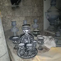 انواع دیزی سنگی و ظروف دست ساز سنگی|ظروف پخت‌وپز|قوچان, |دیوار