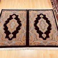 فرش جفت چله ابریشم ۱،۵ متری ۶۰ رج کرک