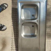 سینک دو لکنه روکار120ـ60