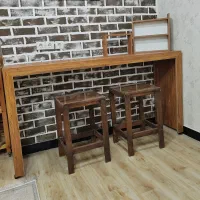 میز بار یا کافی بار با دو صندلی و دو استند