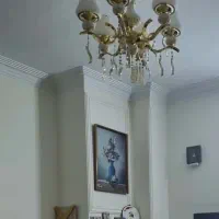 لوستر با کریستال های شامپاینی|لوستر و چراغ آویز|بندر کنگان, |دیوار