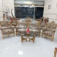 مبل سلطنتی ۹نفره چوب گردو ملایر درحدنو|مبلمان خانگی و میز عسلی|رشت, آزادگان|دیوار