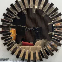 ساعت دیواری آینه ای قطر ۸۸ سانتیمتر طرح خورشید|ساعت دیواری و تزئینی|کرج, گوهردشت|دیوار