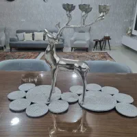 مجسمه شمعدان فلزی همراه رانر|مجسمه، تندیس، ماکت|دزفول, |دیوار