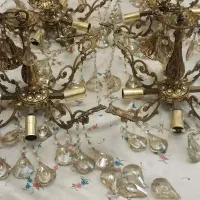 چهار عدد لوستر برنزی چتری چهار شعله