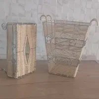 جا دستمال کاغذی و سطل