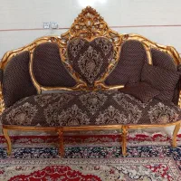 مبل سلطنتی مدل فرحی چوب راش ۹نفرع در حد نو|مبلمان خانگی و میز عسلی|قزوین, |دیوار