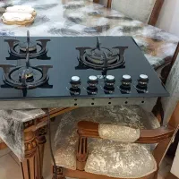 اوجاق گاز پنج شعله صفحه شیشه ای ترمکوبدار
