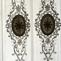 پرده گل برجسته