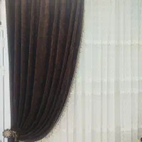 یالان قهوه ای مخمل|پرده، رانر، رومیزی|ایلام, |دیوار