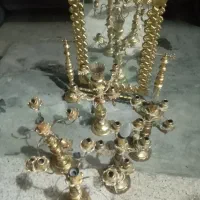 آینه شمعدان برنجی