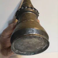 تنگ مشربه نباتدون مسی قدیمی عتیقه کلکسیون سایزخاص|کلکسیون اشیاء عتیقه|نکا, |دیوار